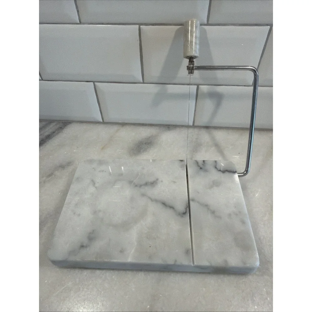 Yuanxin Marble Cheese Slicer Board Appetizer Tray, 8